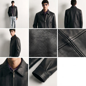 Veste Cuir Premium Classic — 100% Cuir Véritable