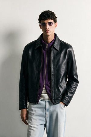 Veste Cuir Premium Classic — 100% Cuir Véritable