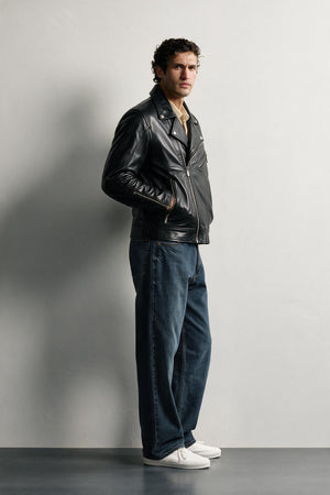 Veste Cuir Croisée Signature — 100% Cuir Véritable